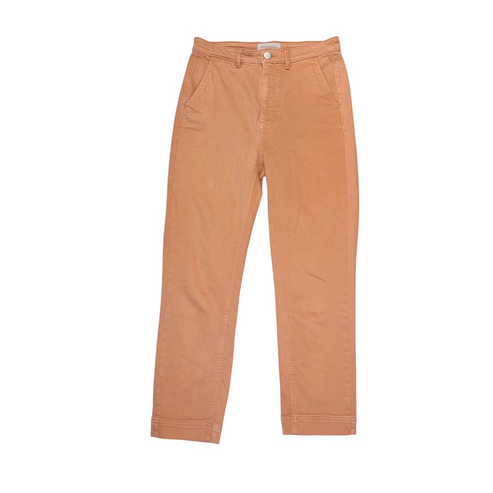 Everlane Womens Straight Leg Crop Chino Pants Terracotta Orange High Rise Size 6